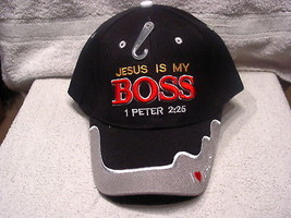 Jesus Is My Boss Baseball Cap Hat #2 ( Black ) - £9.09 GBP
