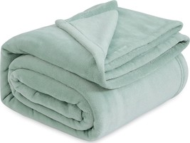 Bedsure Sage Green Fleece Blanket Queen Blanket Jadeite - - £30.61 GBP