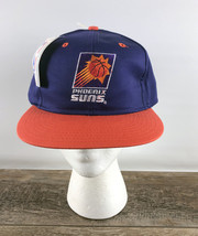 Phoenix Suns Snapback Baseball Hat Competitor Purple Orange Vintage Deadstock #2 - £31.35 GBP