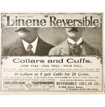 Linene Reversible Collars &amp; Cuffs 1897 Advertisement Victorian Fashion A... - £11.34 GBP