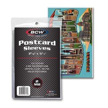 (Pack of 100) POSTCARD SLEEVES - 3 11/16 X 5 3/4 - £5.46 GBP
