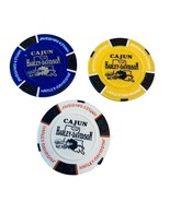 Harley Davidson Poker Chips Dealer Lot of 3 Lafayette Louisiana CAJUN - £11.53 GBP