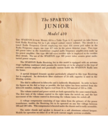 1931 Sparton Junior Radio Model 410 Info Advertisement Catalog Page F20B - $19.99