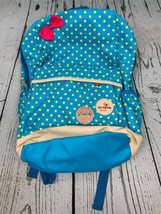 Three Piece Backpack Schoolbag Fashion Waterproof Cute Girls Blue Polka Dots - £30.11 GBP