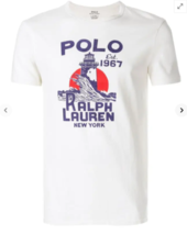 Polo Ralph Lauren Men&#39;s white graphic Crew-Neck Short Sleeve T-Shirt XXL - £27.52 GBP
