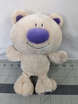 Mowbray Bear Plush Tan 9 Inch Purple Nose Paws Stuffed Animal Toy - £16.36 GBP