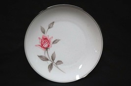 Rosemarie by Noritake Fine China 6&quot; Bread &amp; Butter Plate White Pink Roses Japan - £7.77 GBP