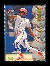 Vintage 1995 Classic 5 Sport Autograph Baseball Trading Card Calvin Reese Reds - £7.77 GBP