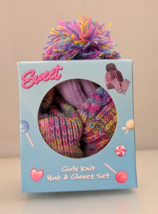Girls Sweet Rainbow Knit Winter Hat and Gloves Set GNFG3532WG Youth  Col... - €10,23 EUR