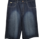Southpole Men&#39;s Premium Core Vintage Jeans Shorts Dark Blue Size 34 Rare... - $64.12