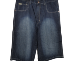 Southpole Men&#39;s Premium Core Vintage Jeans Shorts Dark Blue Size 34 Rare NWD! - £50.65 GBP