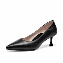 BeauToday Pumps Women Genuine Cow Leather Office Ladies Shoes Pointed Toe Shallo - £87.42 GBP