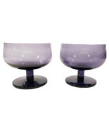 Purple Amethyst Sherbert Sorbet Footed Dishes Set of 2 Simple Elegance - £11.18 GBP