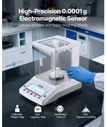 VEVOR Analytical Balance Lab Scale 120 g x 0.0001 g Accuracy g/oz/ct/mg ... - $303.49