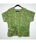 Glorified Scrubs Christmas Holiday Bears Scrub Top Shirt Size Large L Ma... - £5.47 GBP