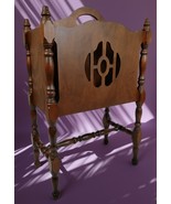 30s Mahogany Magazine Sheet Music Canterbury Newspaper Stand Holder Chip... - €155,67 EUR