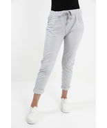 Women Pants Ladies Casual Stretch Jogger Light Grey - £20.44 GBP