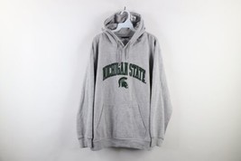 Vintage Mens Size XL Spell Out Michigan State University Hoodie Sweatshirt Gray - £42.63 GBP