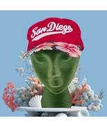 San Diego Womens Floral Baseball Golf Red Strapback Acrylic Embroidered ... - $13.70 CAD