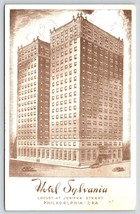 Postcard Hotel Sylvania Philadelphia Pa Locust At Juniper Street Vintage Cars - £4.72 GBP