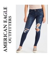 American Eagle AEO Jeans Women 0 Ripped Distressed Skinny Stretch Denim ... - £22.52 GBP