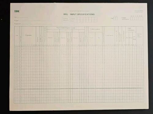 Vintage International Business Machine Corp IBM System 360 Input Coding ... - $28.51