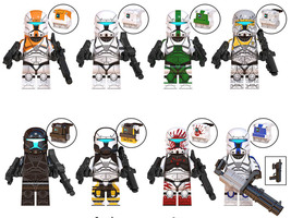 8pcs/set Star Wars Custom Elite Clone Commando Squad Minifigure Building Blocks - £12.53 GBP