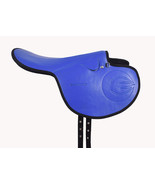 New Synthetic Race Exercise Horse Saddle, Color Blue, Size: (15&quot; To 18&quot;)... - $120.00