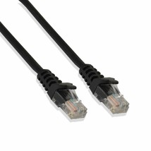 7ft Cat6 Cable Ethernet Lan Network RJ45 Patch Cord Internet Black (50 Pack) - £111.51 GBP