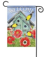 Goldfinch Gathering Garden Flag - 2 Sided Message, 12&quot; x 18&quot; - £19.94 GBP