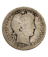 1901-O Plateado Barbero Trimestre 25C (About Bueno, Ag Estado) - €38,14 EUR
