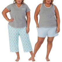 Carole Hochman Ladies 4-Piece Cotton Pajama Set for Women (Small, Blue): S, Gray - £31.96 GBP
