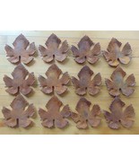 Rusty cast steel leaves heavy 1/8&quot; thick yard art - £21.44 GBP