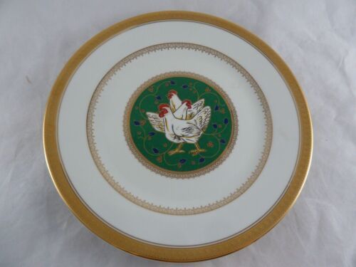 Vintage Mikasa 3rd day of christmas collector plate 3 French Hens 1999 Gold Trim - $16.71
