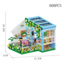 City Street View Flower Room Micro Model Building Blocks Girls DIY 36  - £19.10 GBP