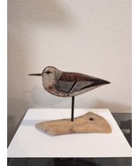 1996 Hand Painted Wood bird On Drift Wood Base. Signed  - $19.76