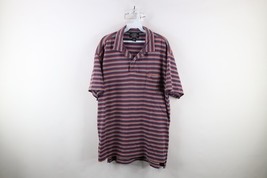 Vintage 90s Ralph Lauren Mens XL Faded Striped Color Block USA Flag Polo... - $39.55