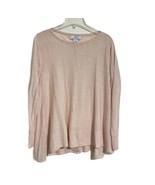 Magaschoni Linen Pullover A-line Top Pink Size M Quiet Luxury Oversized ... - $25.00