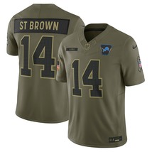 New Mens Amon-Ra St. Brown #14 Lions 2025 Salute to Service LimitedJerse... - $69.90