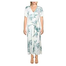 MSRP $100 Alfani Printed Tie-Front Dress White Size Large - $34.65