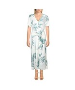 MSRP $100 Alfani Printed Tie-Front Dress White Size Large - $48.37 CAD