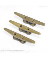 Set of 3 Solid Brass Retro Nautical Boat Cleats Wall Mount Hooks - 5.51&quot; - $47.86 CAD