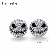 DCARZZ Jack Circle Crystal Earrings Nightmare Before Christmas Comic Fas... - £11.49 GBP