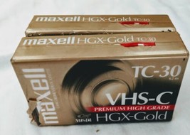 NWT Lot Of Three Maxell HGX-Gold VHS-C Video Tapes TC-30 - £31.13 GBP