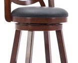 Benjara BM239710 37.5 x 17.5 x 19.5 in. Swivel Wooden Counter Stool with... - $383.99