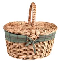 Large Light Steamed Oval Butterfly Lidded Picnic Basket - £36.08 GBP+