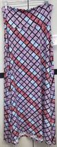 NEW LuLaRoe Medium Lavender Red Blue Black Geometric Squares Slinky Maxi Skirt - £34.35 GBP