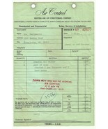 1984 invoice Air Control Heating &amp; Air Conditioning ac business Charlott... - $43.90 CAD
