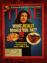 TIME magazine September 2 2002 What really makes you fat? Carbs vs Fats - £5.99 GBP