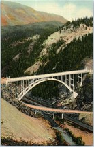 High Bridge Over Eagle River Canyon at Red Cliff Colorado Postcard - £5.49 GBP